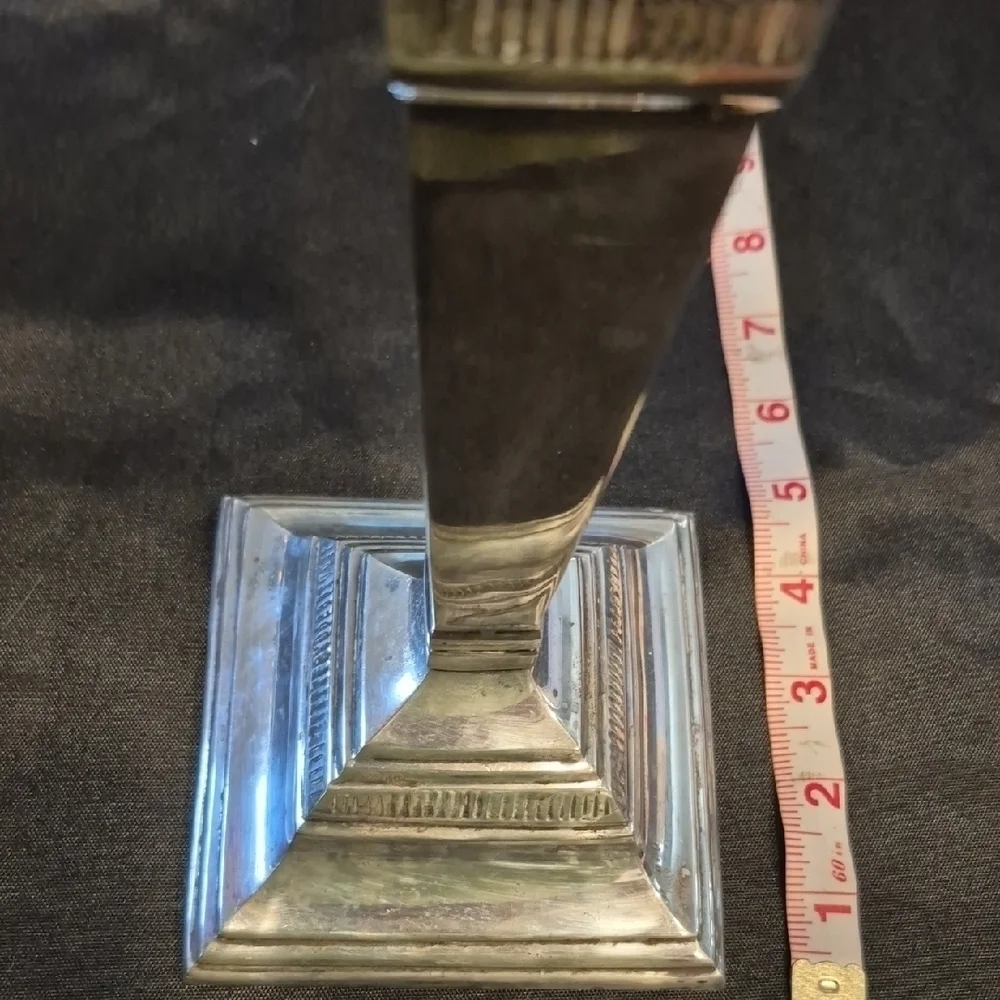 Pottery Barn Silver Candle Holders Set Of 2 Maxfield Hotel Collection